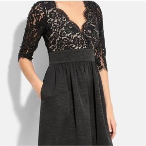 Eliza J Lace and Faille Dress